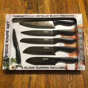 Cuisinart Classic Metallic Black Stainless 6 Pieces Knife Set